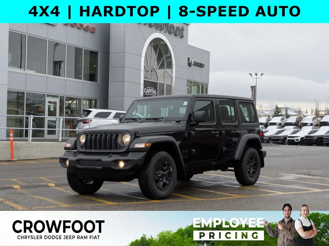 New 2026 Black Jeep Sport - - 4x4 - 2.0L Turbo Engine - 12.3 Uconnect 5 Display - 3-Piece Hard Top & More! image 1