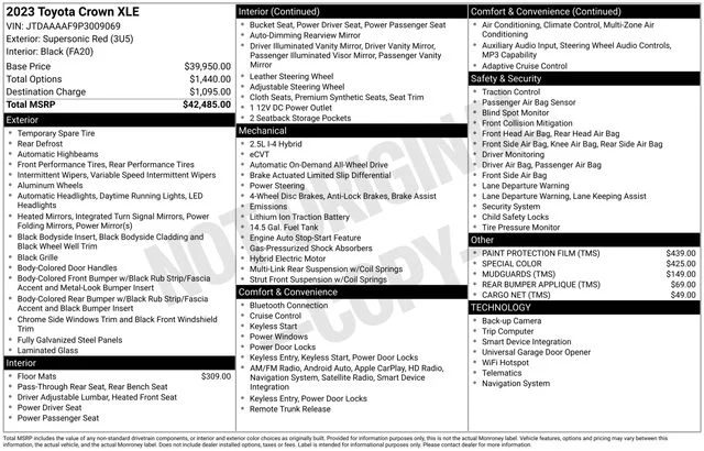 Used 2023 Red Toyota XLE image 10