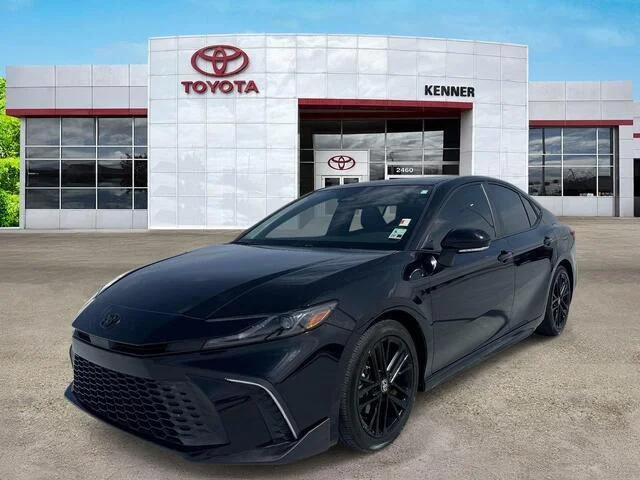 Used 2025 Midnight Black Metallic Toyota SE image 3