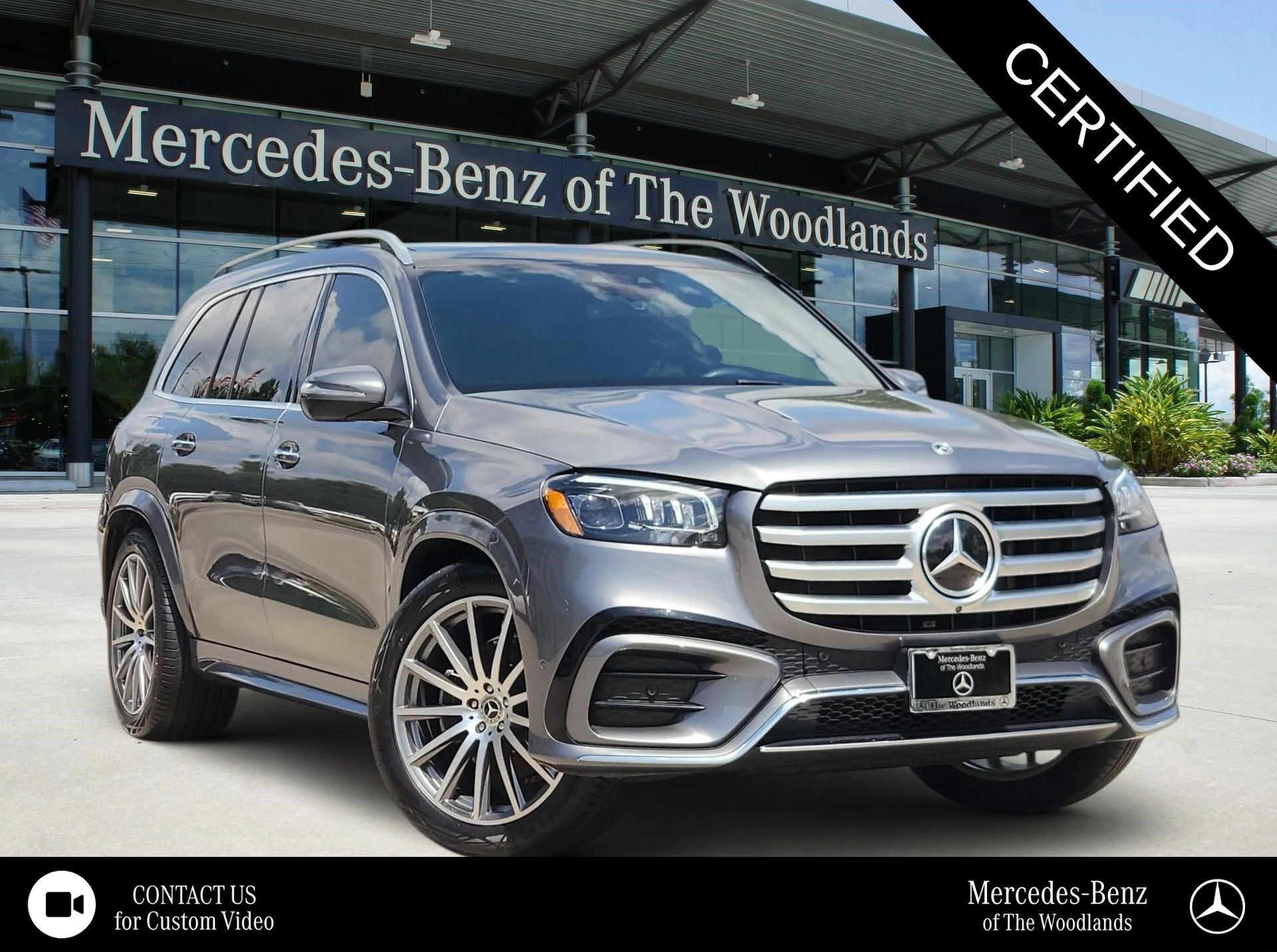 Certified Used 2025 Selenite Grey Metallic Mercedes-Benz GLS 450 image 1
