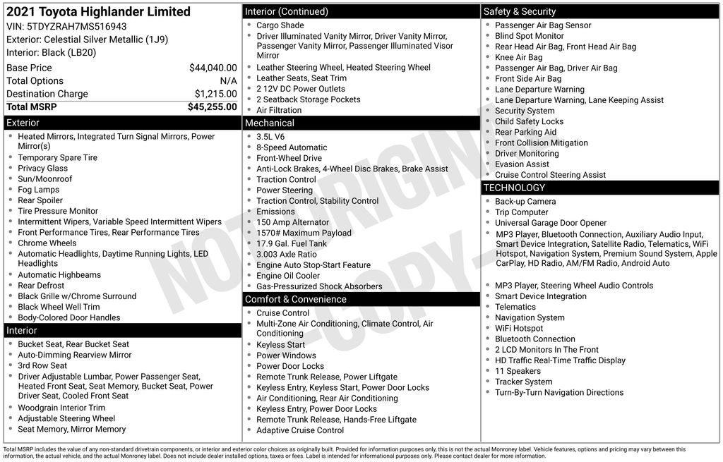 Used 2021 Silver Toyota Limited image 21