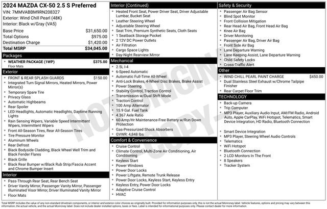 Used 2024 White Mazda 2.5 S Preferred Package image 2
