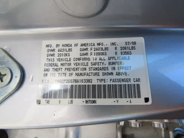 Used 2008 Alabaster Silver Metallic Honda  image 22