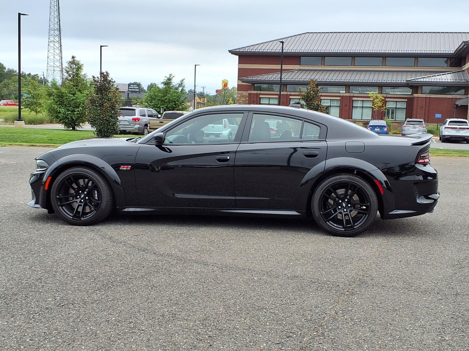 Used 2023 Pitch Black Clearcoat Dodge Scat Pack Widebody image 3