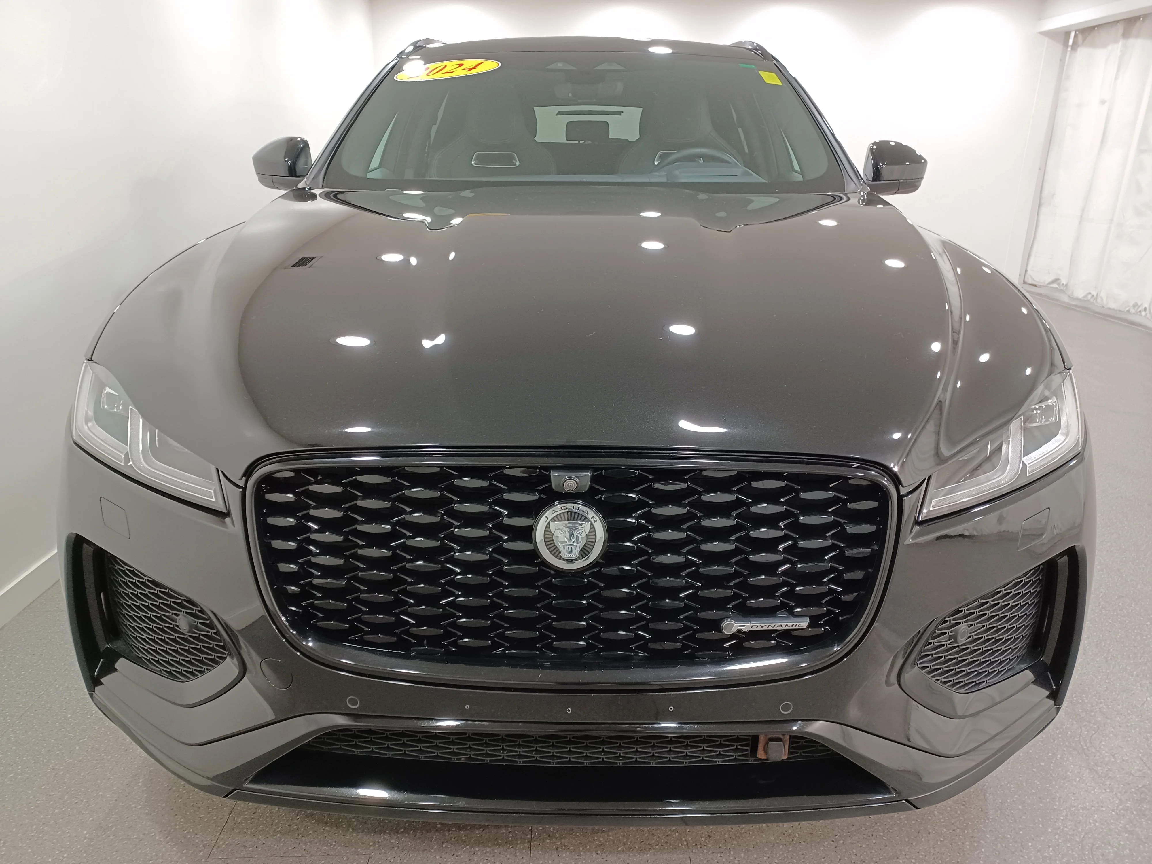 Used 2024 Santorini Black Metallic Jaguar P250 R-Dynamic S AWD*Adaptive Cruise | Nav | HUD | 360 Cam | Cooled Leather | Pano Roof | Htd Wheel image 3