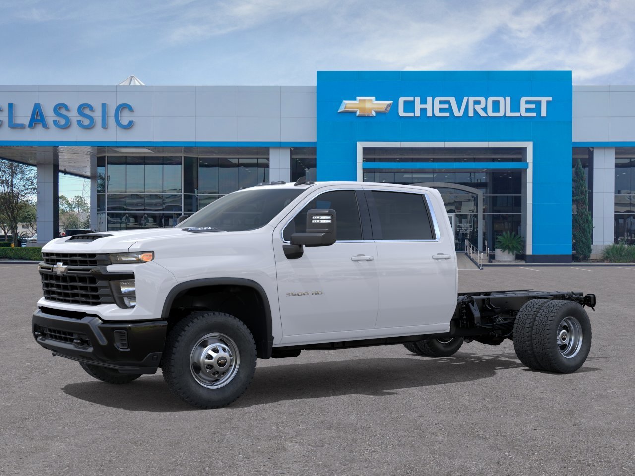 2026 Chevrolet Silverado 3500 HD Chassis Cab Work Truck White at Classic Elite Chevrolet Sugar Land
