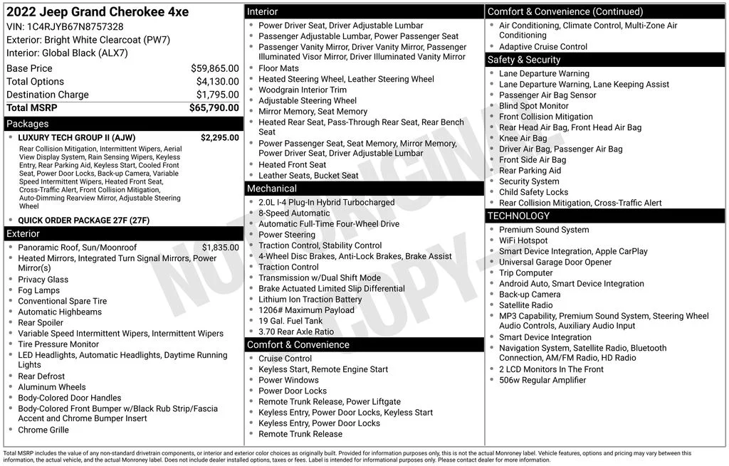 Used 2022 White Jeep 4xe image 17