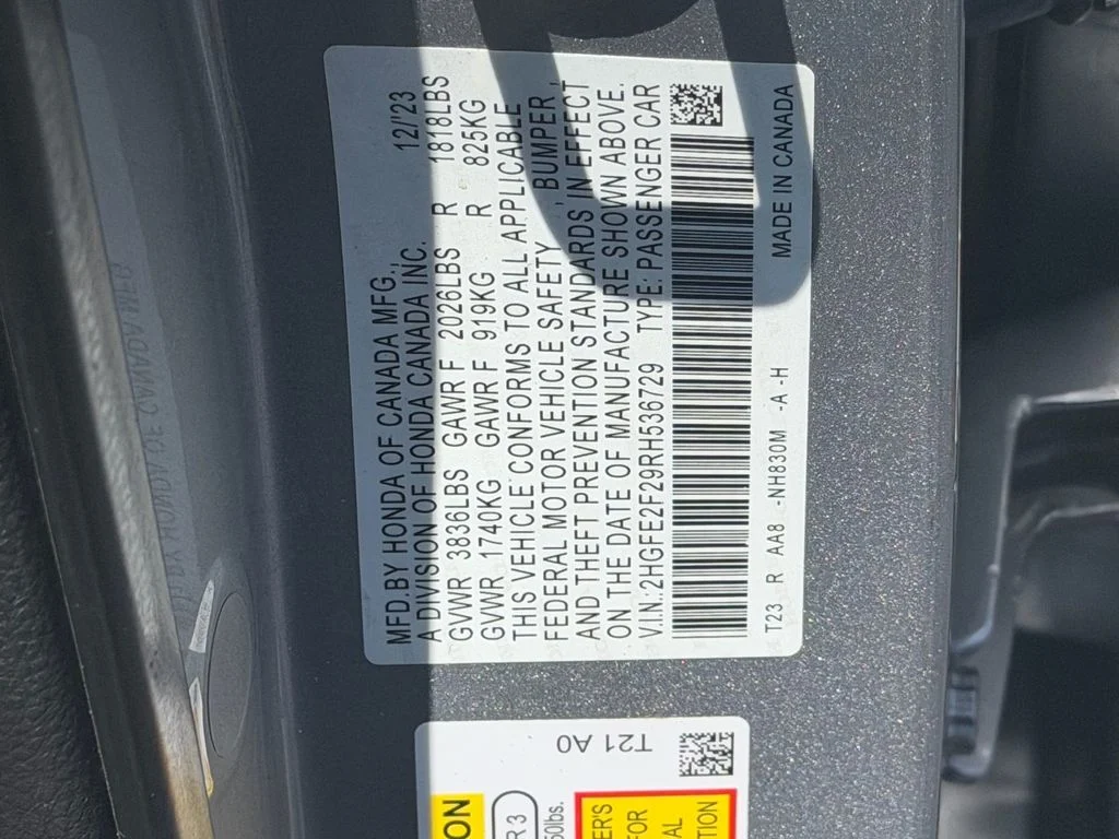 Used 2024 Lunar Silver Metallic Honda LX image 17