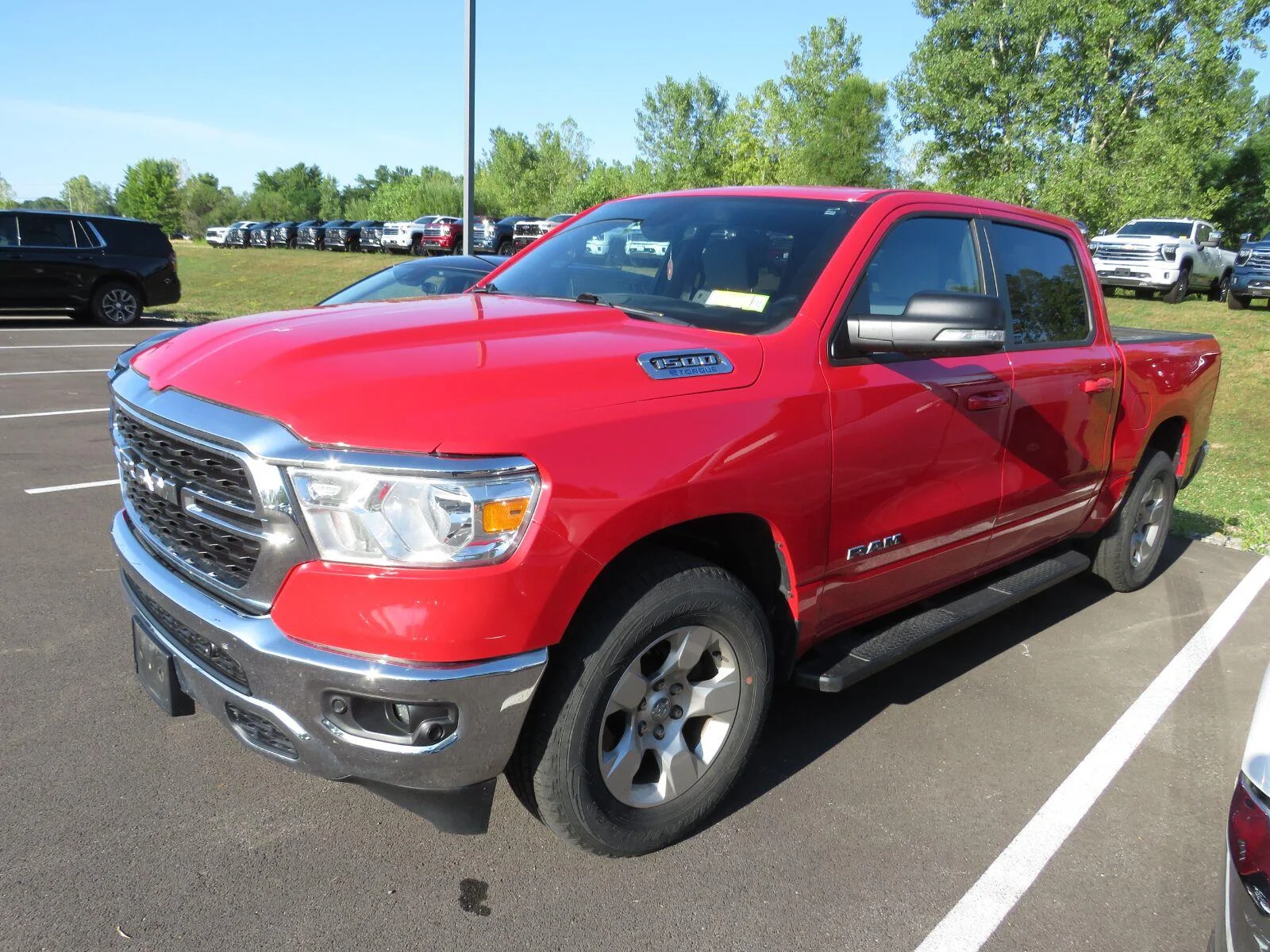 Used 2022 Flame Red Clearcoat Ram Big Horn image 5