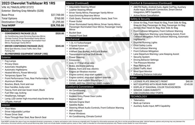 Used 2023 Gray Chevrolet RS image 36