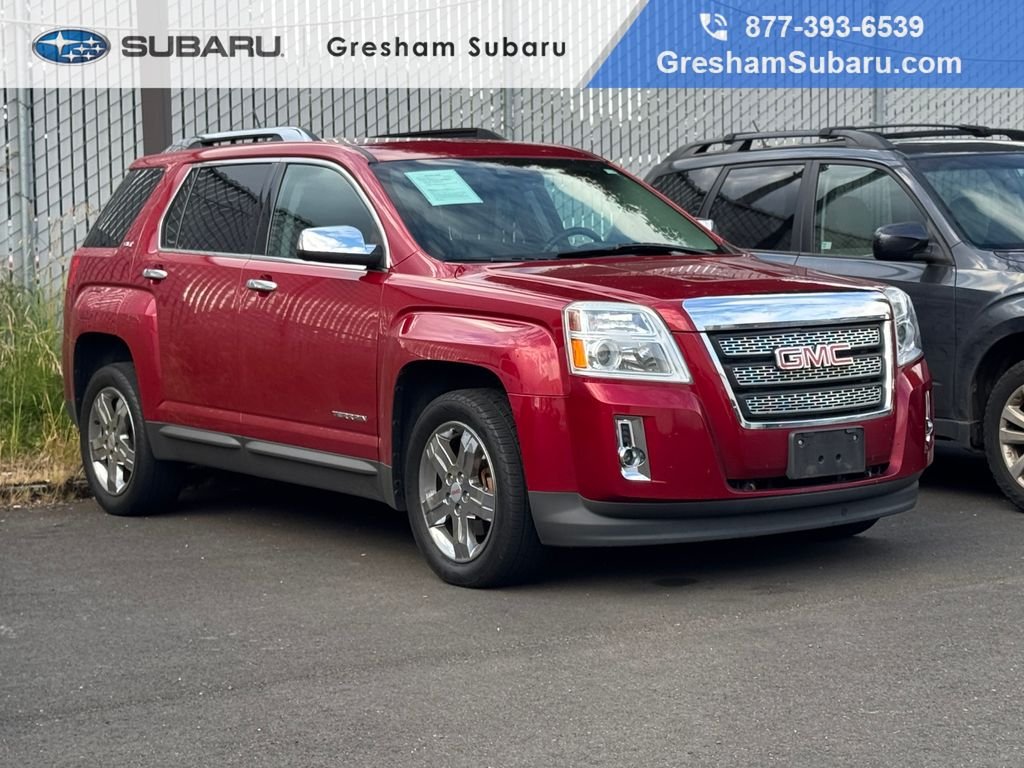 Used 2013 Crystal Red Tintcoat GMC SLT-2 image 1