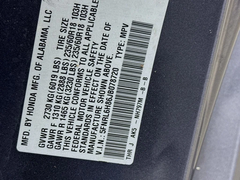 Certified Used 2018 Gray Honda Touring image 44