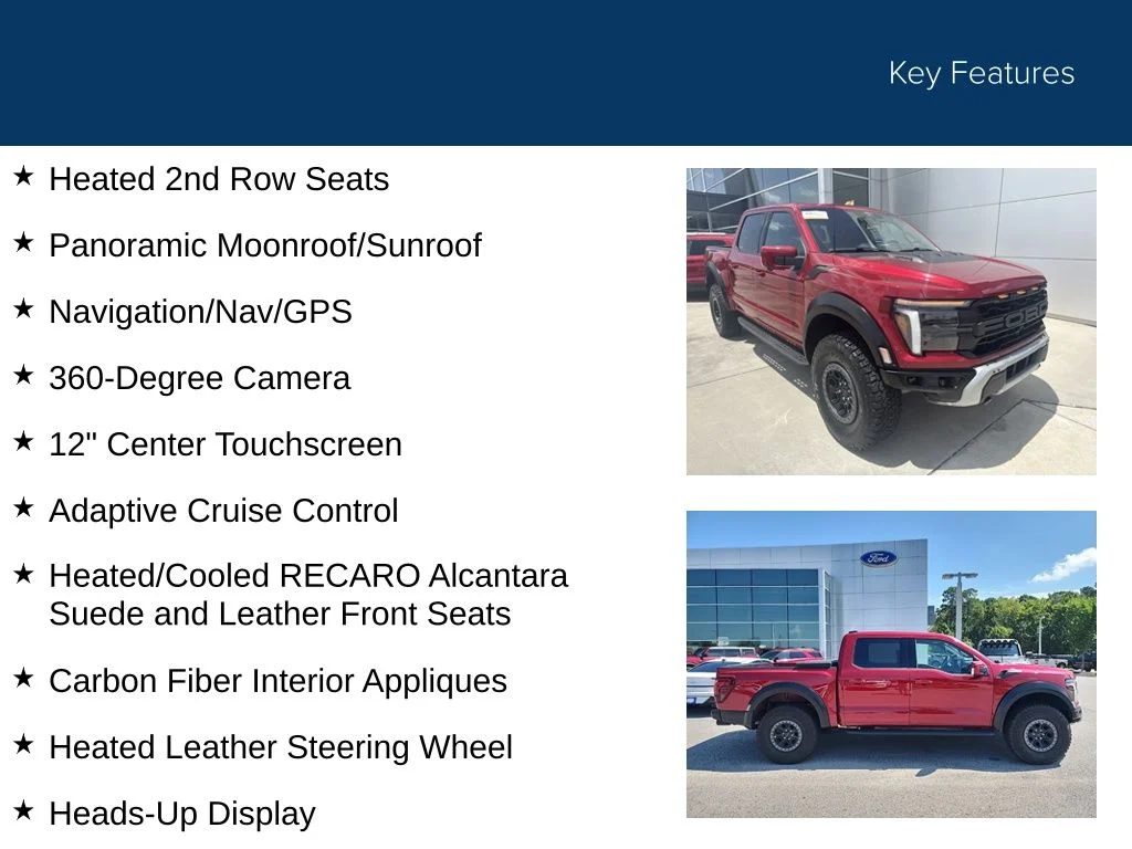 Used 2025 Rapid Red Metallic Tinted Clearcoat Ford Raptor image 37