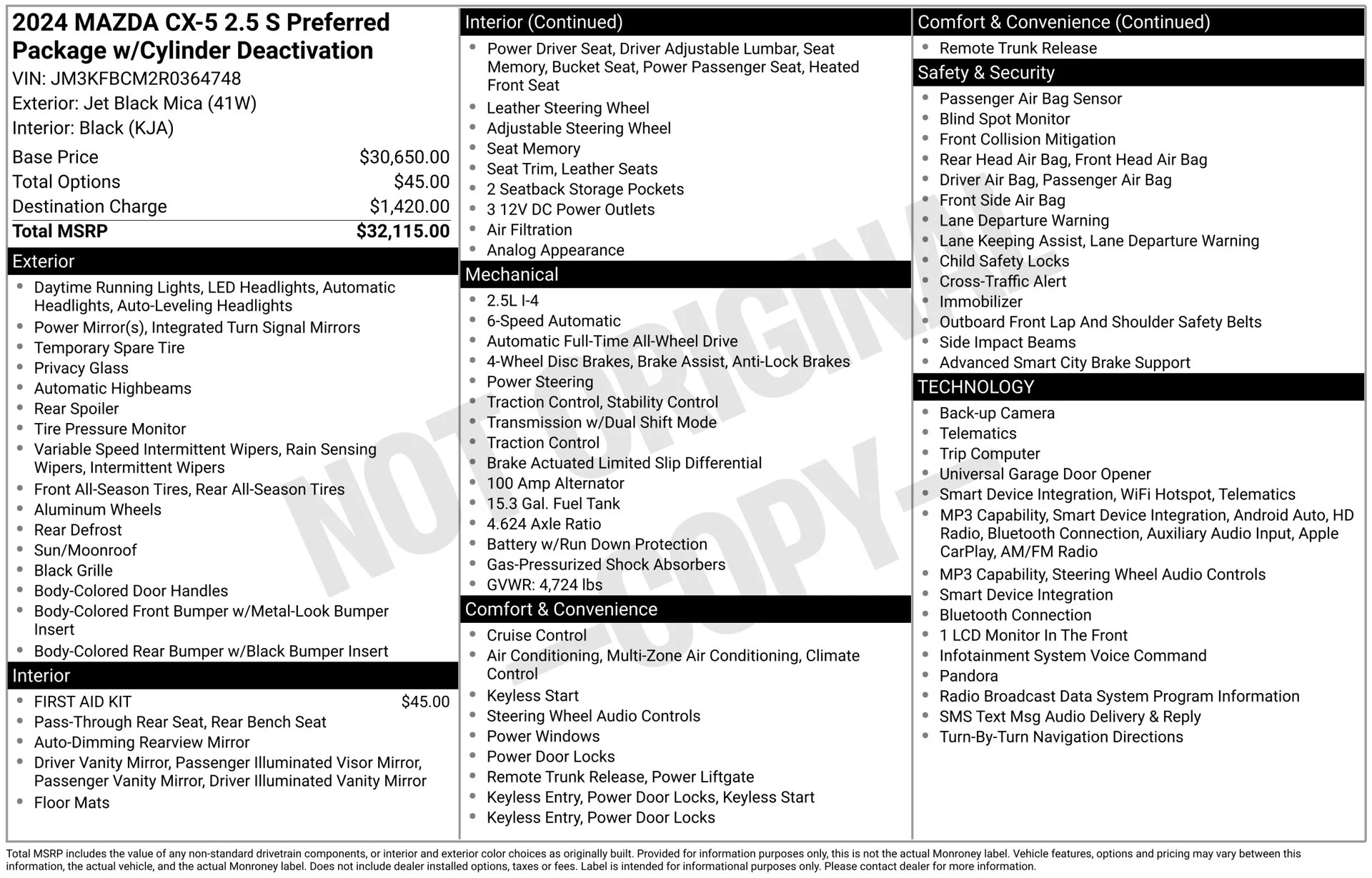 Certified Used 2024 Black Mazda 2.5 S Preferred Package image 5