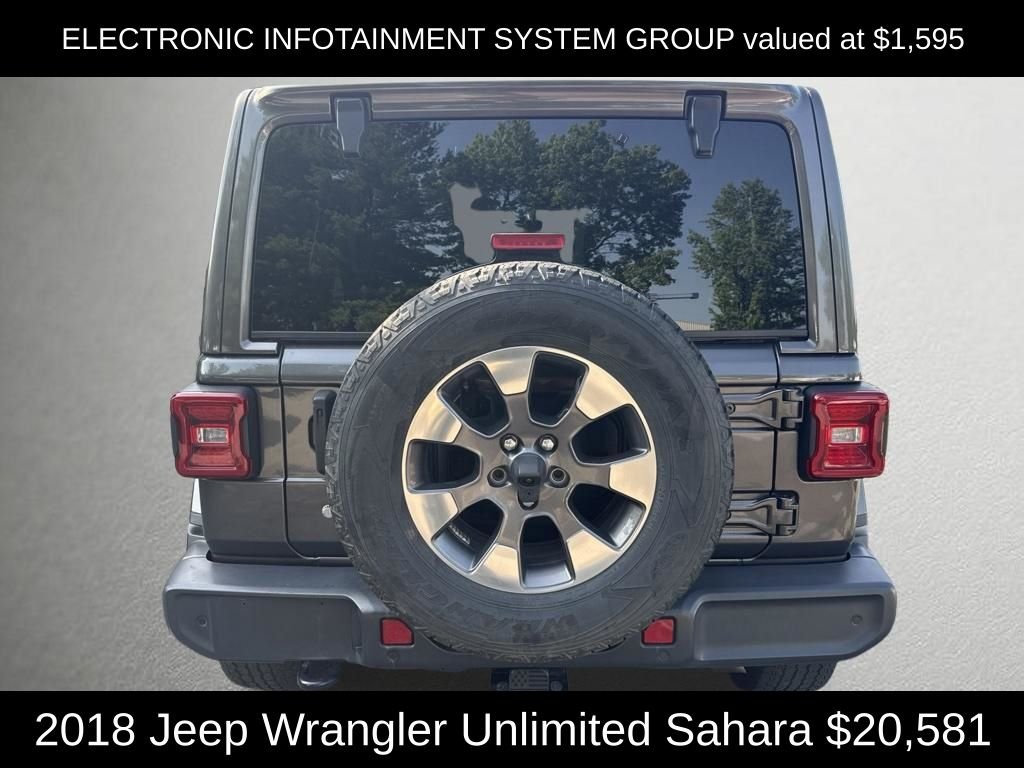 Used 2018 Crystal Metallic Jeep Unlimited Sahara image 4