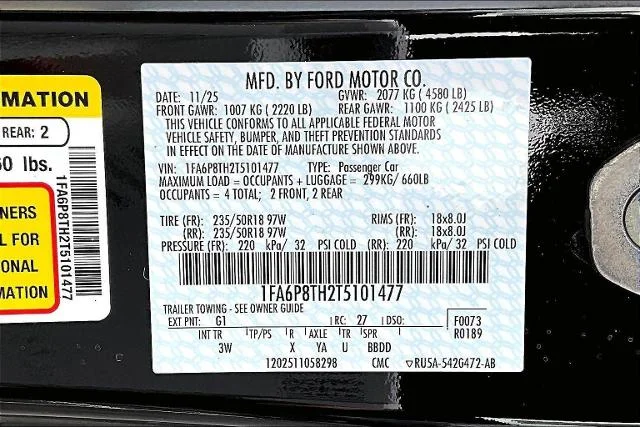 New 2026 Shadow Black Ford EcoBoost® Premium Fastback image 24