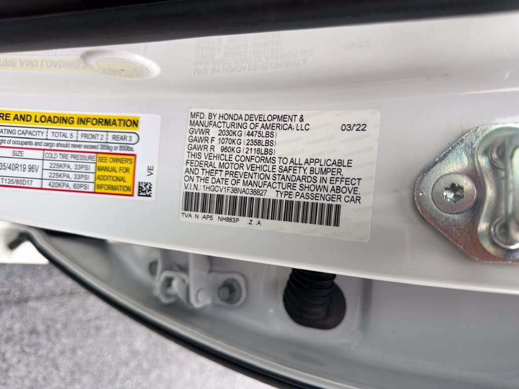 Used 2022 White Honda Sport image 20