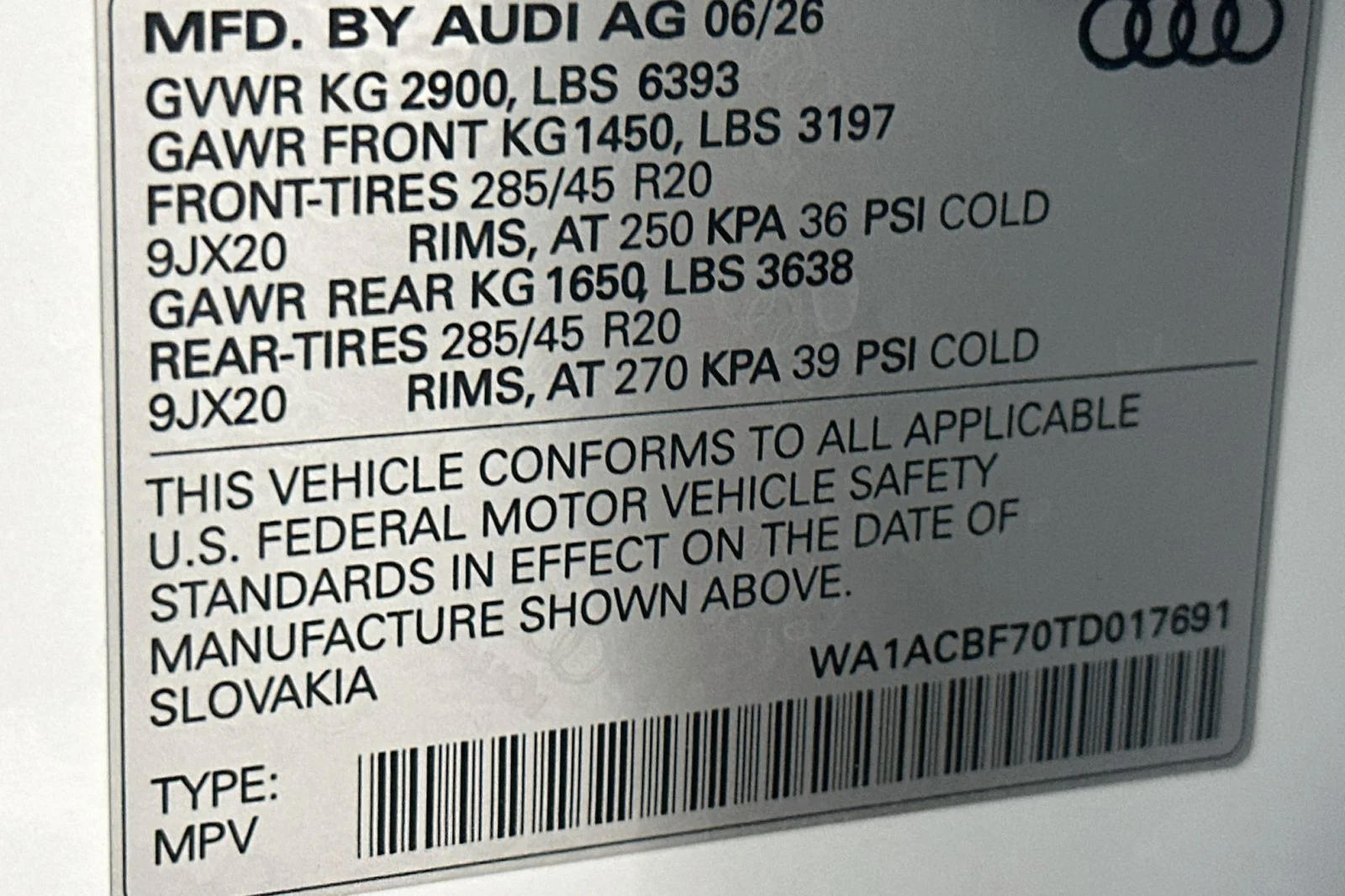 New 2026 Glacier White Metallic Audi Premium image 21