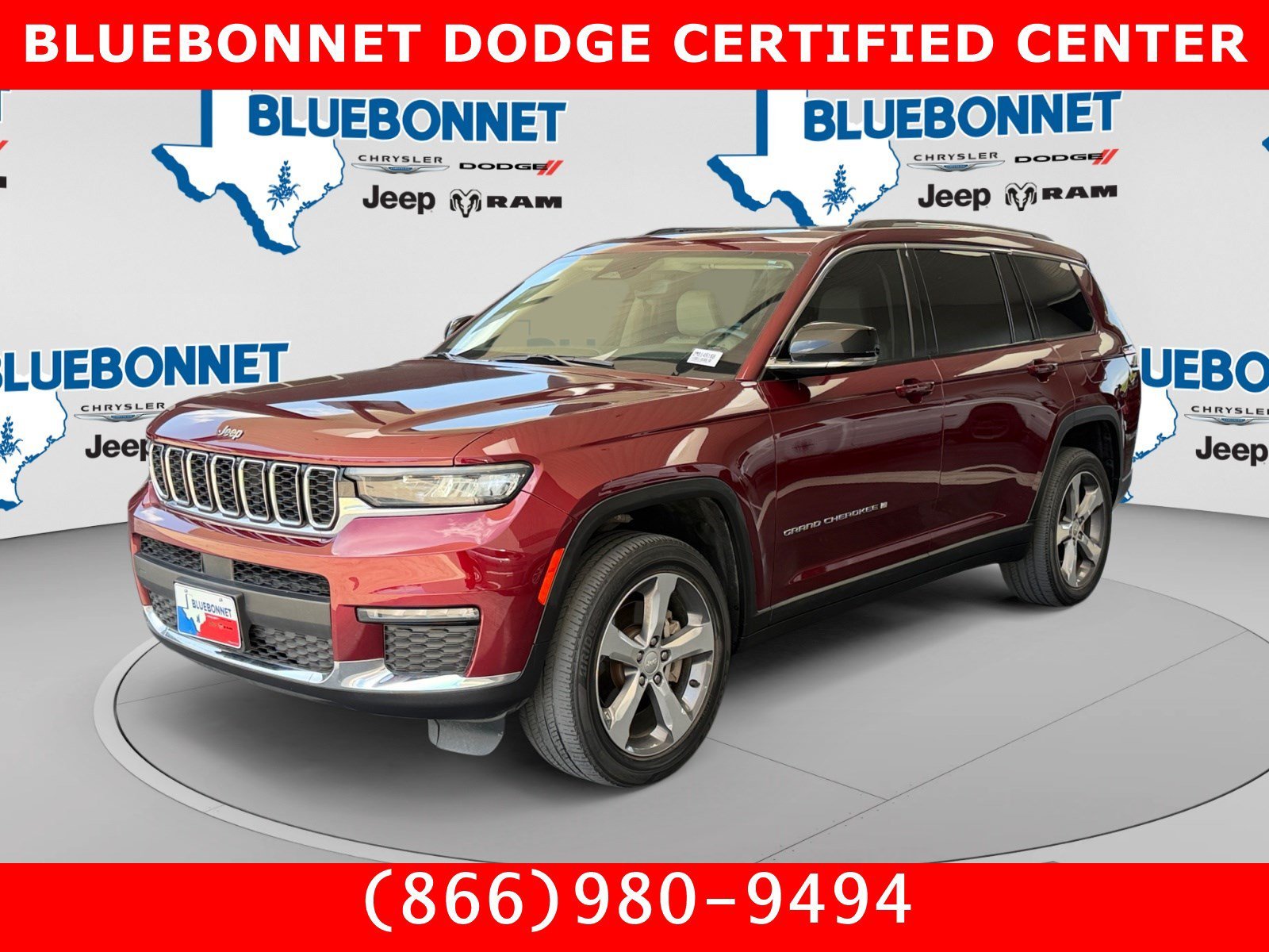 Certified Used 2021 Velvet Red Pearlcoat Jeep Limited image 1
