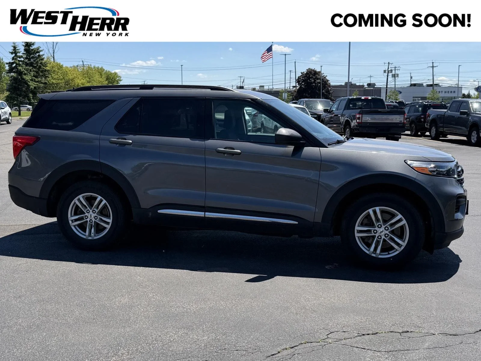 Used 2023 Carbonized Gray Ford XLT image 1