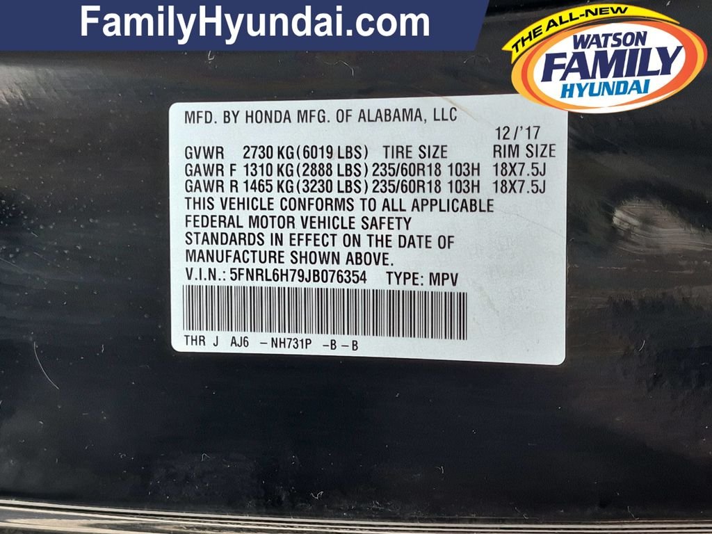 Used 2018 Black Honda EX-L image 34
