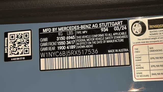 Used 2024 MANUFAKTUR China Blue Non-Metallic Mercedes-Benz G 550 image 12