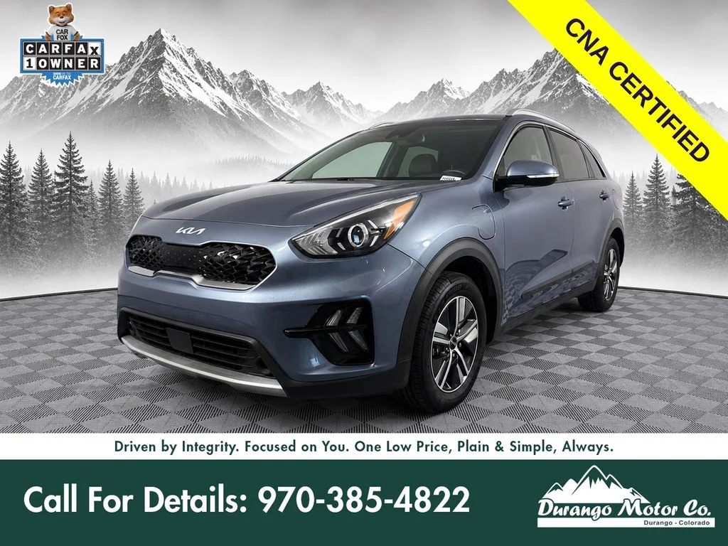 Certified Used 2022 Blue Kia EX image 1
