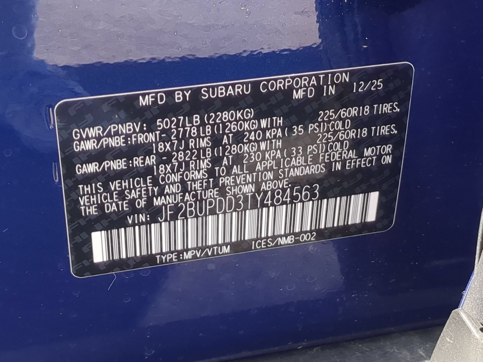 New 2026 Sapphire Blue Pearl Subaru Limited image 15