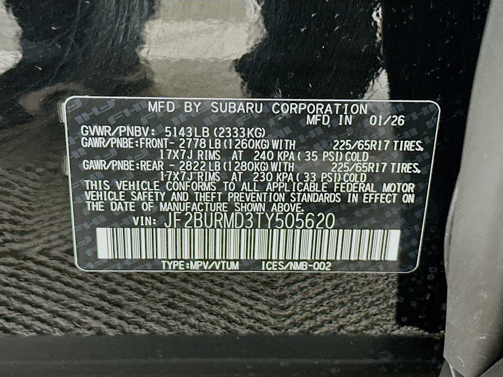 New 2026 CRYSTAL BLACK SILICA Subaru Wilderness image 31