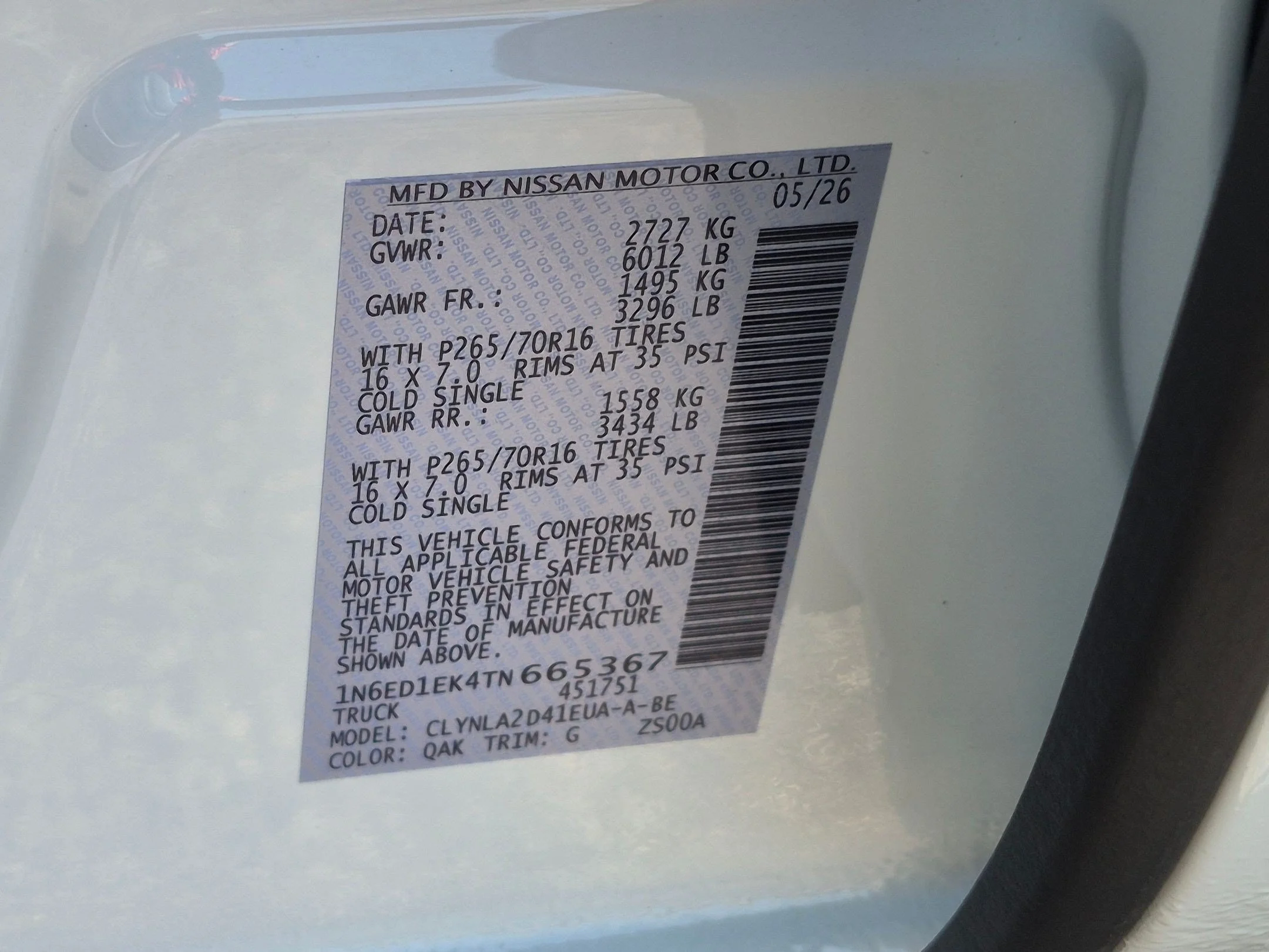 New 2026 Glacier White Nissan Crew Cab S image 27