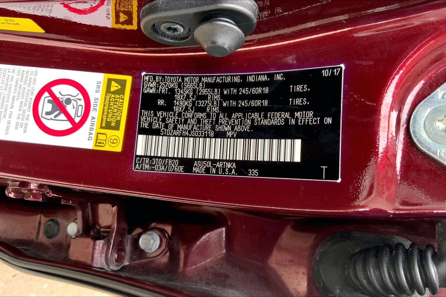 Used 2018 Ooh La La Rouge Mica Toyota LE image 36