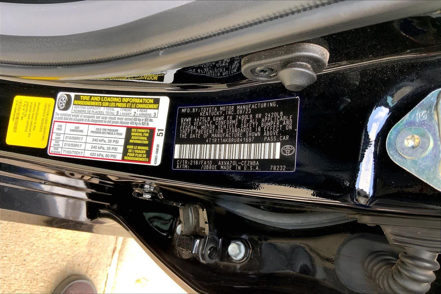 Used 2024 Midnight Black Metallic Toyota LE image 33