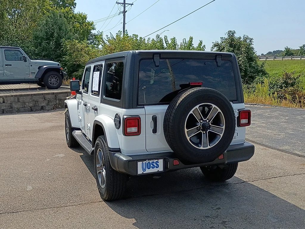 Used 2023 Bright White Clear Coat Jeep Sahara image 5