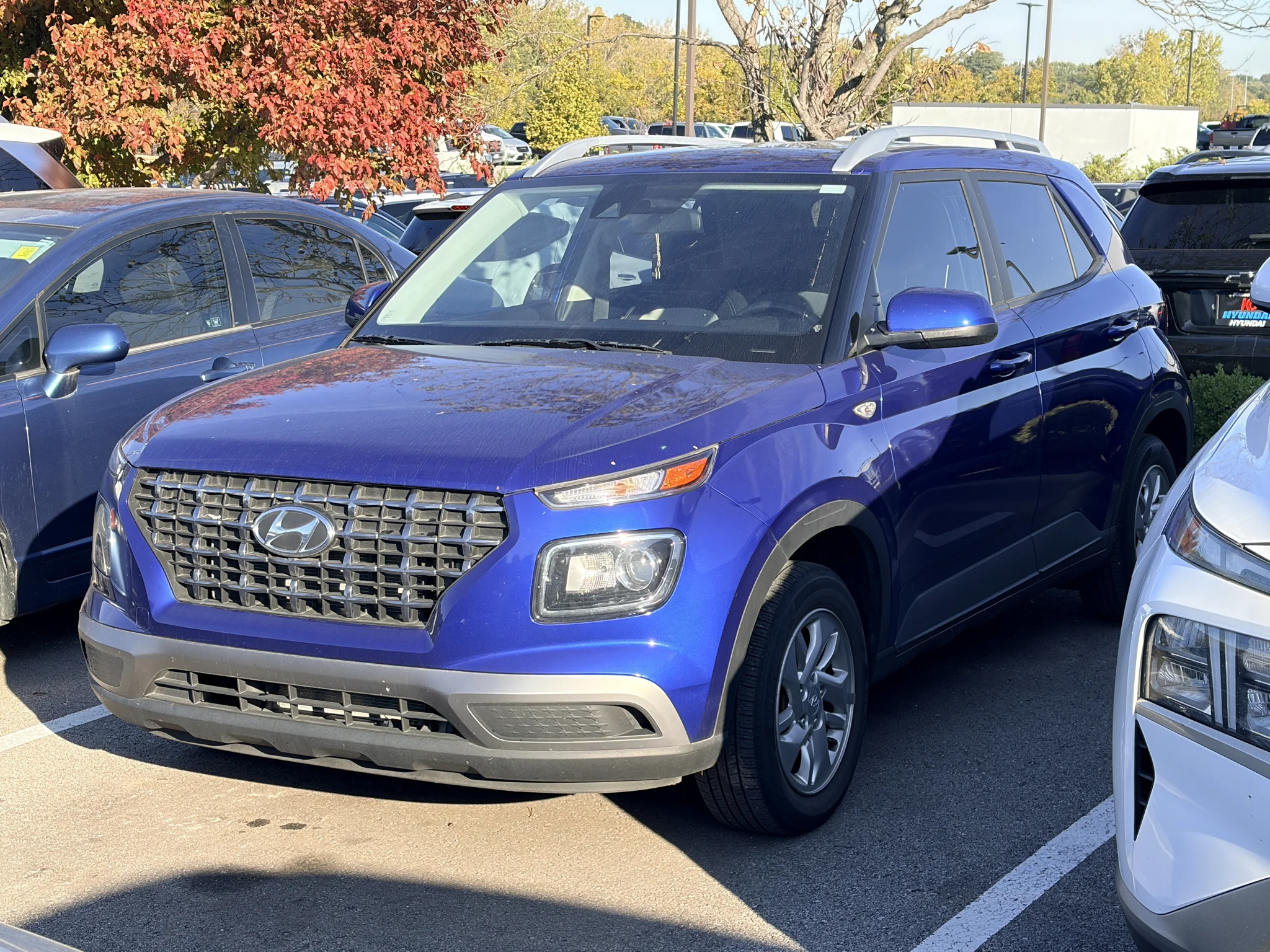 Used 2020 Intense Blue Hyundai SEL image 1
