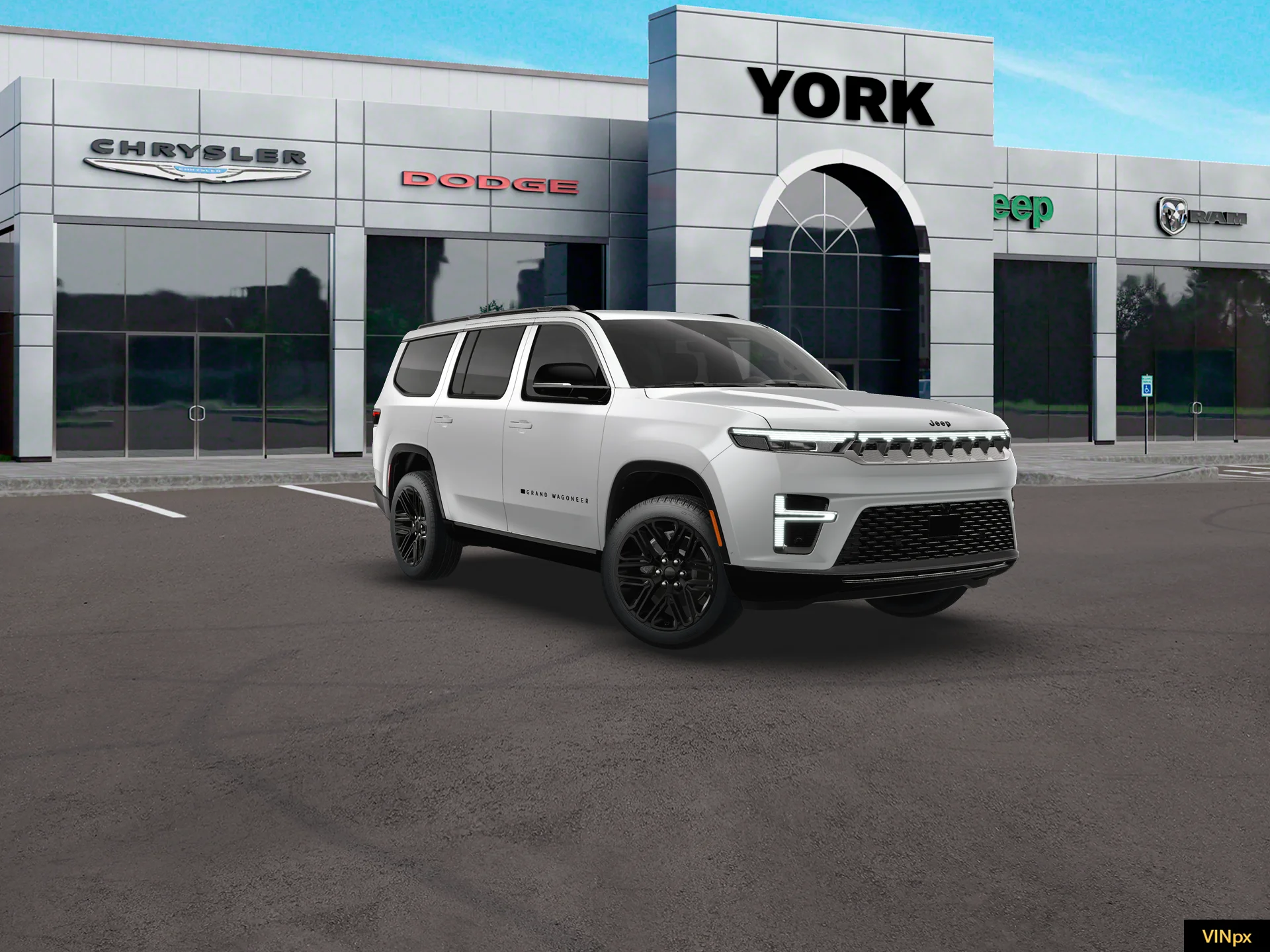 New 2026 Bright White Clear-Coat Exterior Paint Jeep Grand Wagoneer image 23