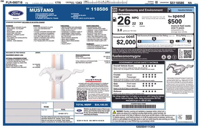 Used 2025 Black Ford EcoBoost image 16
