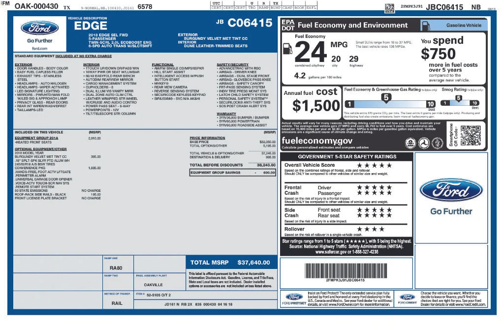 Used 2018 Red Ford SEL image 41