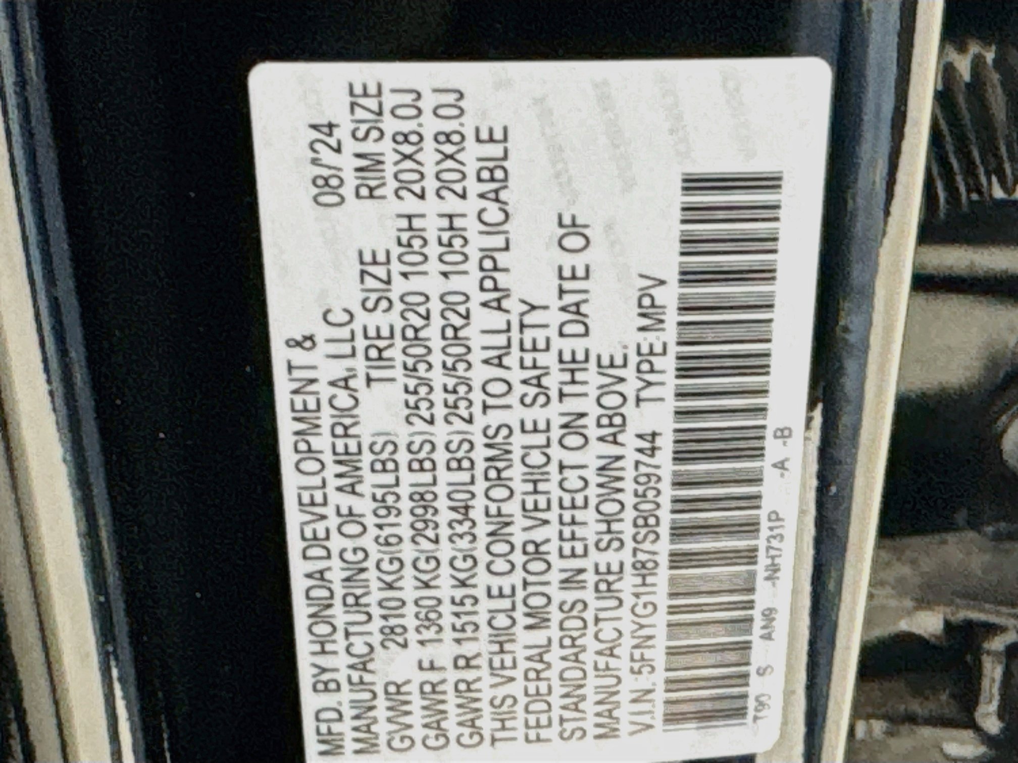 Certified Used 2025 Crystal Black Pearl Honda AWD Elite image 90