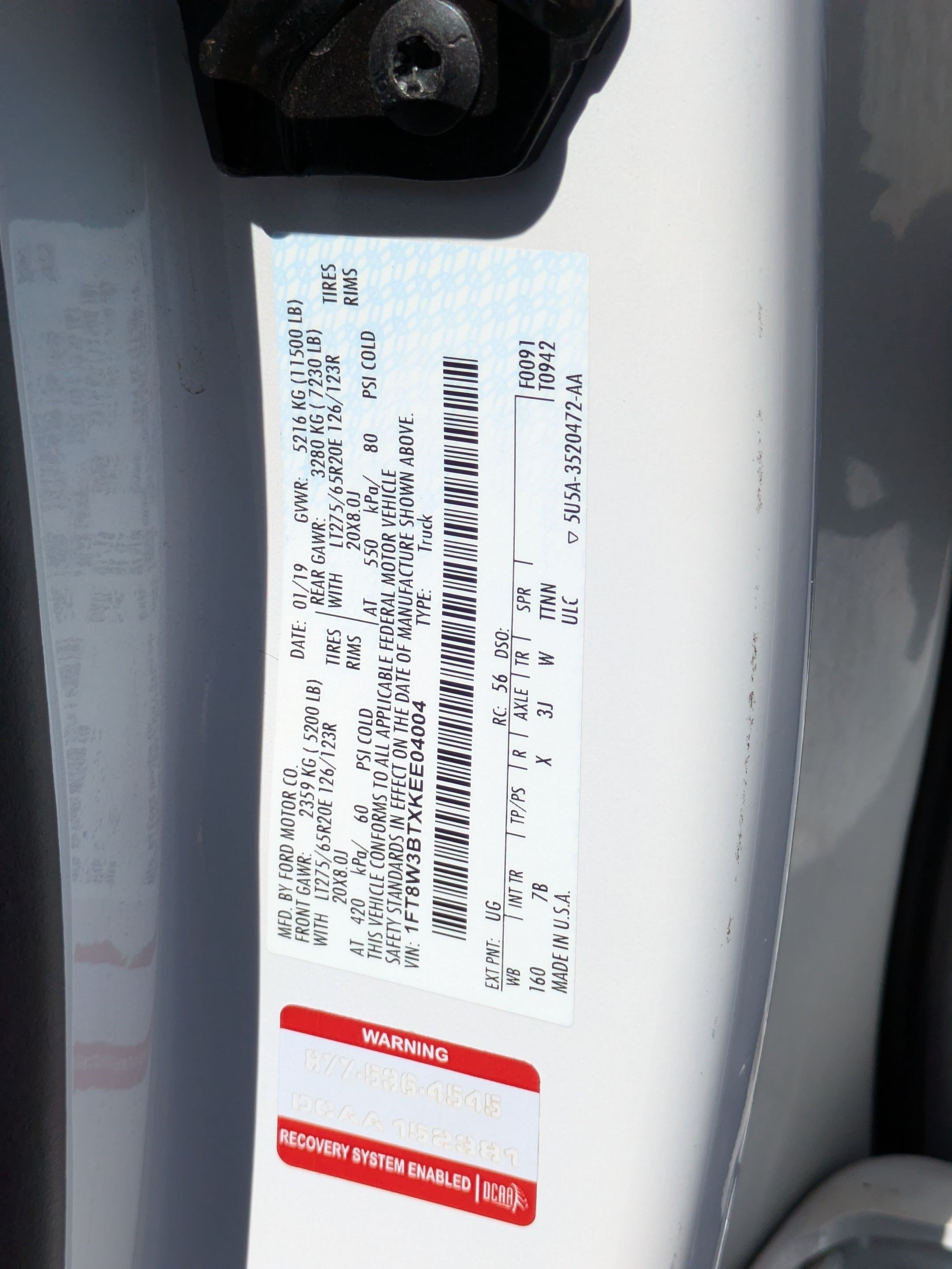 Used 2019 White Platinum Clearcoat Metallic Ford Platinum image 34