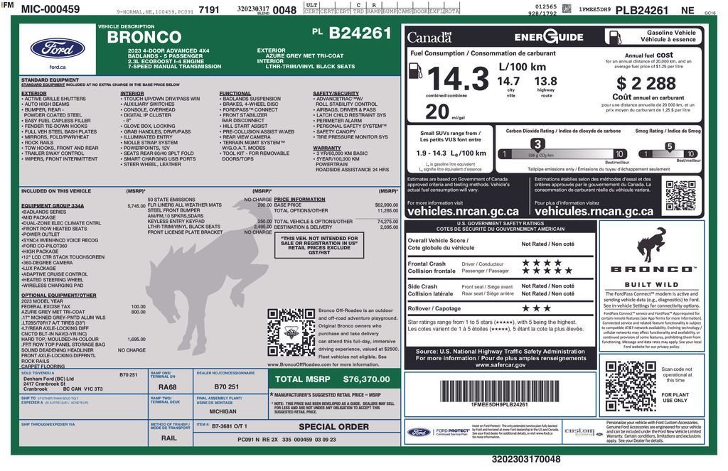 Used 2023 Blue Ford Badlands image 18