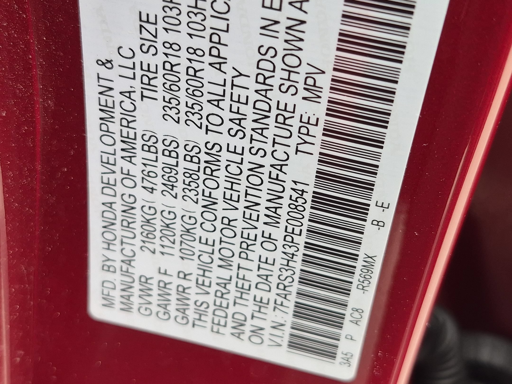 Used 2023 Radiant Red Honda EX image 34