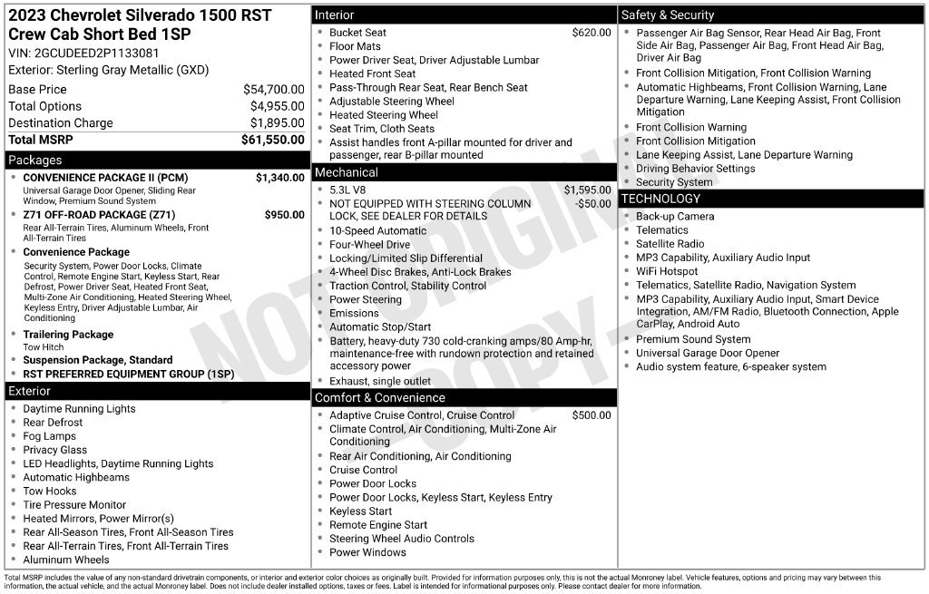 Used 2023 Gray Chevrolet RST image 2
