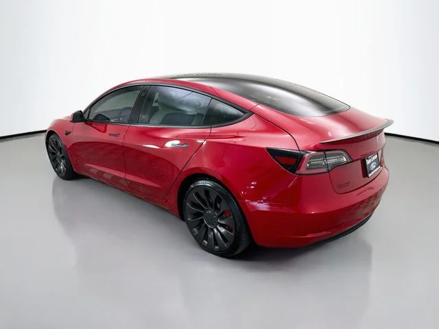 Used 2021 Red Multi-Coat Tesla Performance image 5