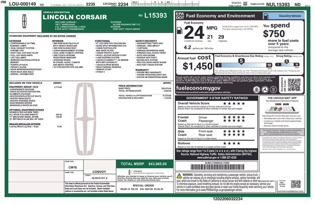 Used 2022 Silver Lincoln Standard image 17