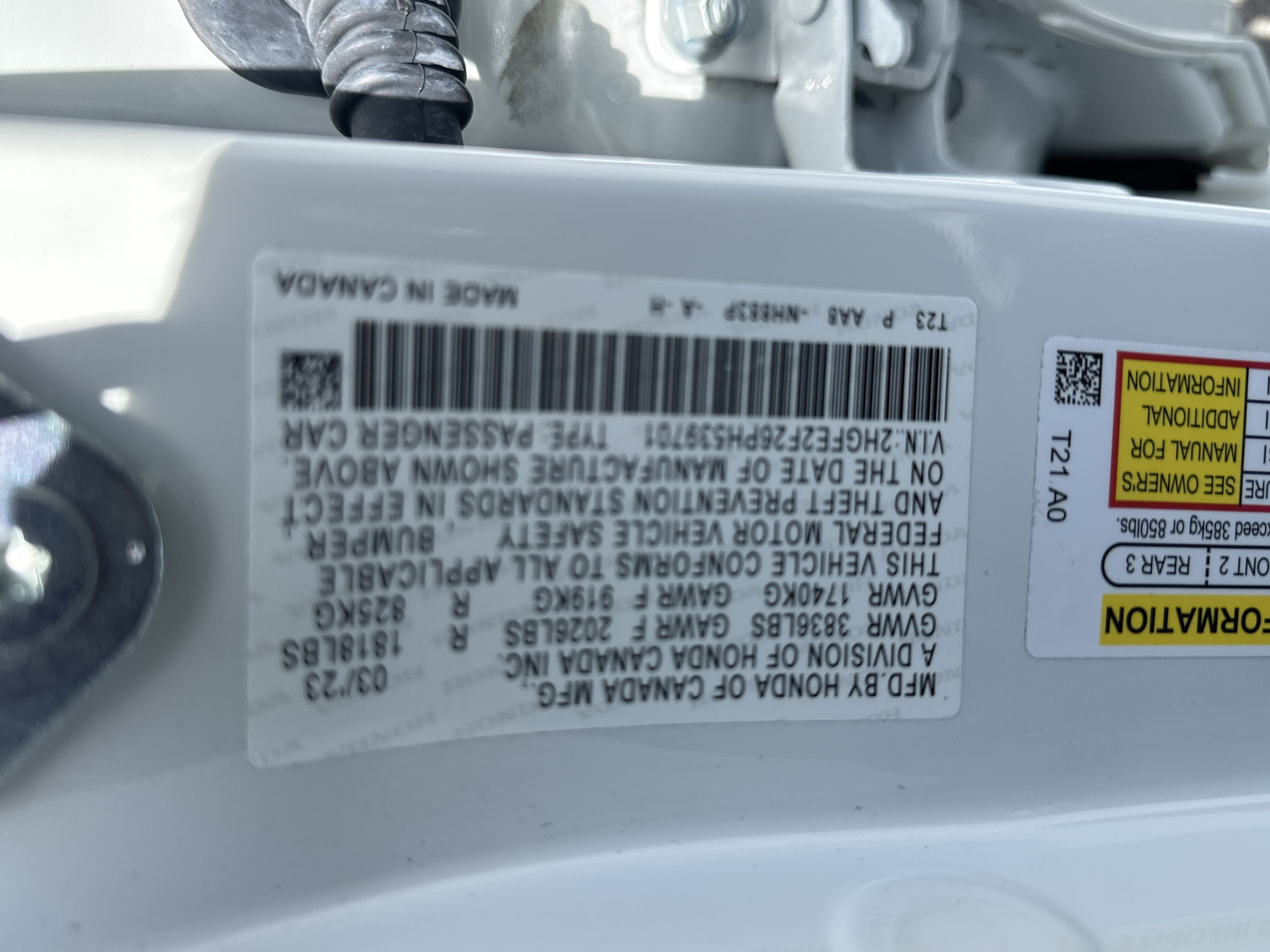 Used 2023 Platinum White Pearl Honda LX image 35