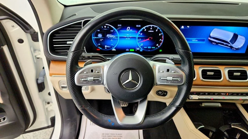 Used 2021 designo Diamond White Bright Mercedes-Benz GLS 580 4MATIC® SUV w/ Driver Assist Pkg Plus & Night Pkg image 12