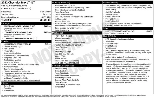 Used 2022 Red Chevrolet LT image 31
