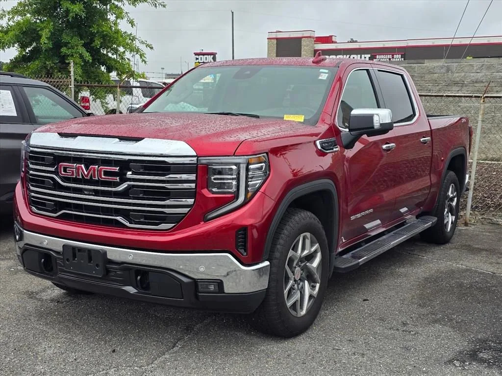 Used 2026 Volcanic Red Tintcoat GMC SLT image 2