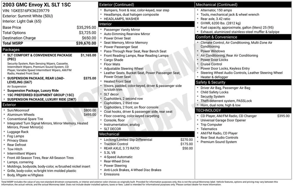 Used 2003 White GMC SLT image 2