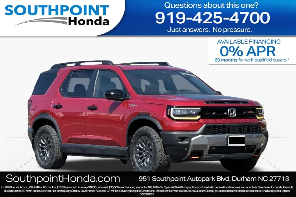 New 2026 Radiant Red Metallic II Honda TrailSport Blackout image 1